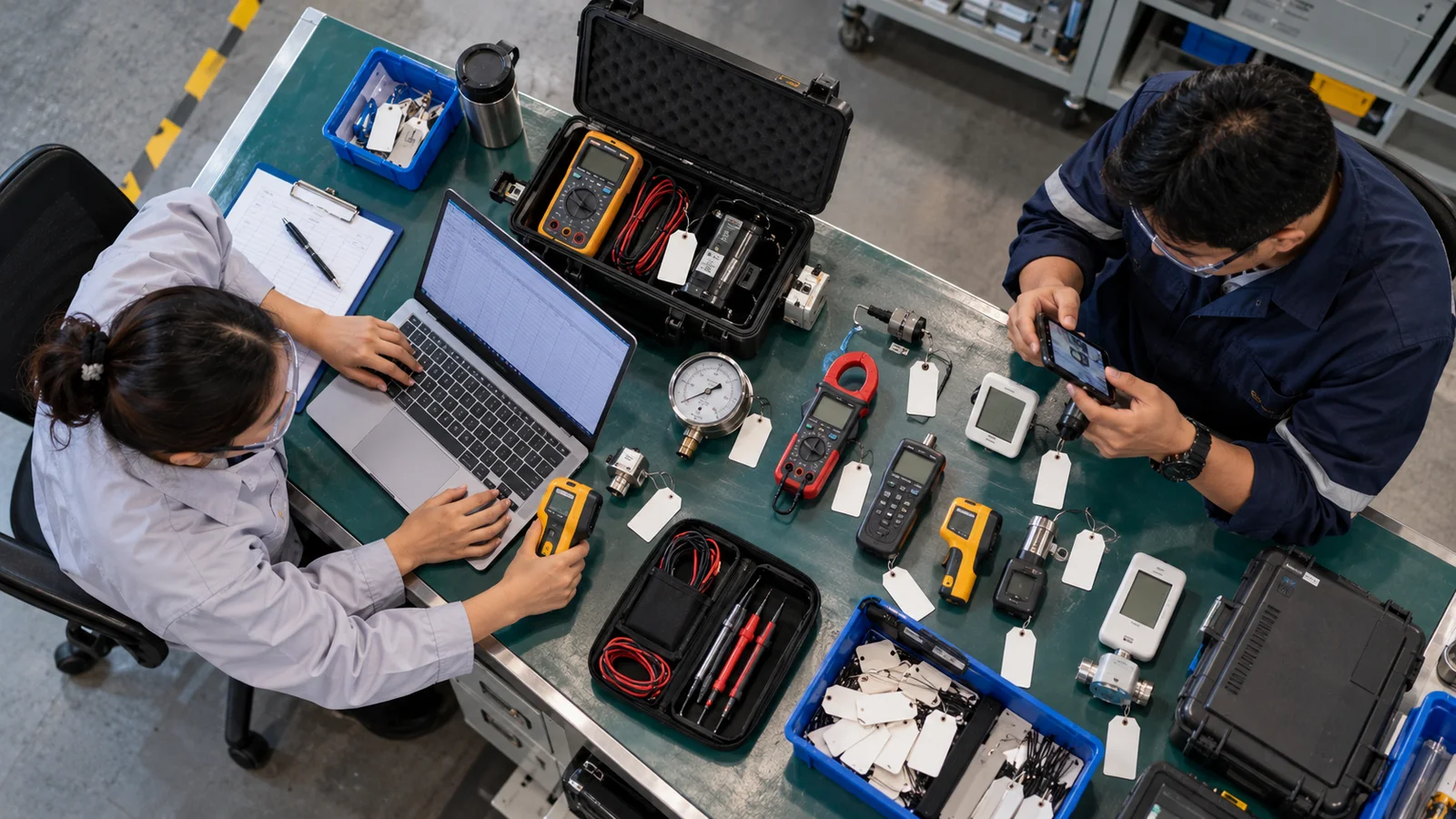 Tim QA dan maintenance menyusun daftar alat ukur untuk RFQ kalibrasi